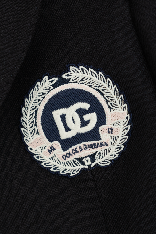 Dolce & Gabbana Kids Blazer mit Logo-Aufnäher
