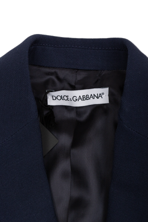 Dolce & Gabbana Kids Wool blazer with embroidered logo