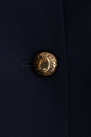 Dolce & Gabbana Kids Wool blazer with embroidered logo