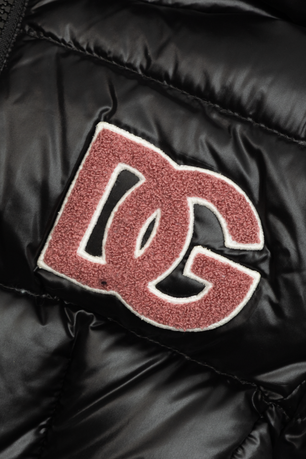 Dolce & Gabbana Kids Daunenjacke mit abnehmbarem Kragen
