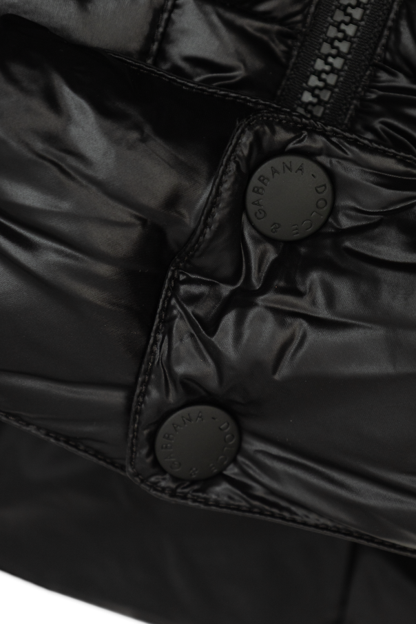 Dolce & Gabbana Kids Daunenjacke mit abnehmbarem Kragen