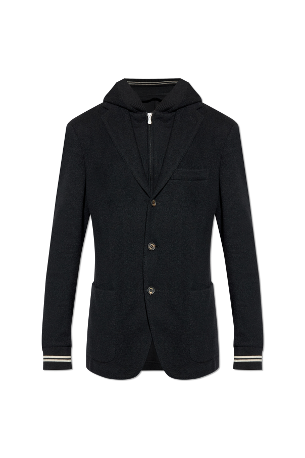 Jacket with detachable hood od Eleventy