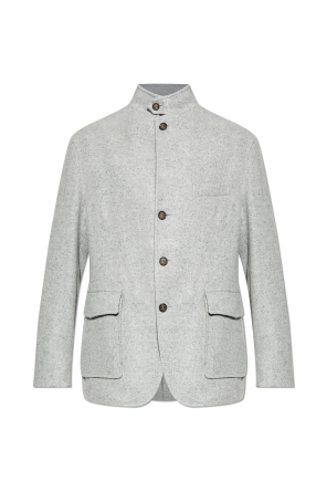 Jacket with a stand-up collar