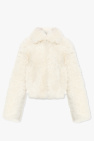 Inès & Maréchal cream ‘Lava’ short shearling jacket