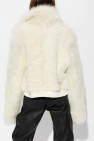Inès & Maréchal cream ‘Lava’ short shearling jacket