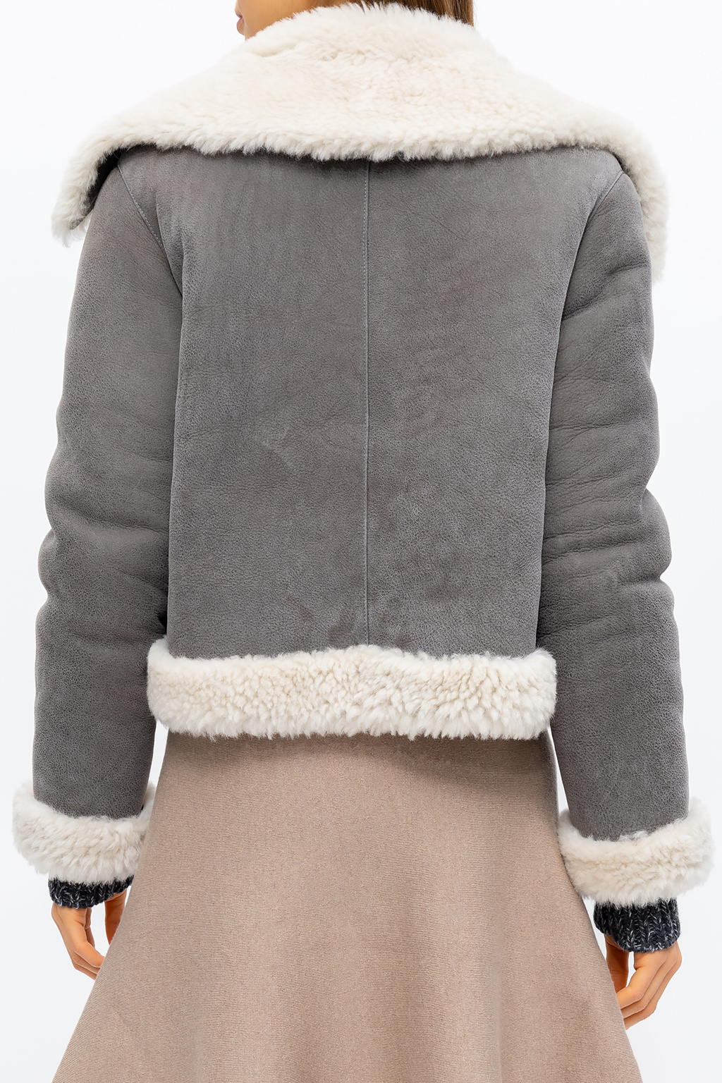 Inès & Maréchal ‘Leader’ crop shearling coat