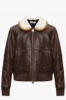 JW Anderson BROWN Cropped shearling coat