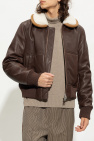 JW Anderson BROWN Cropped shearling coat