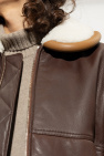 JW Anderson BROWN Cropped shearling coat