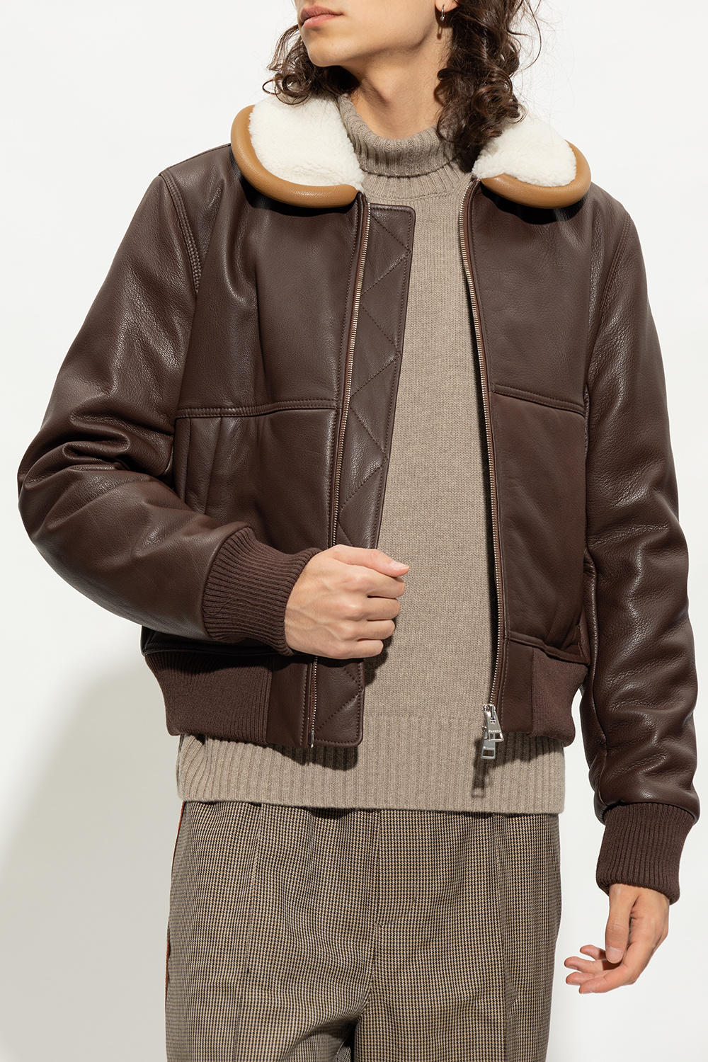 JW Anderson Cropped shearling coat