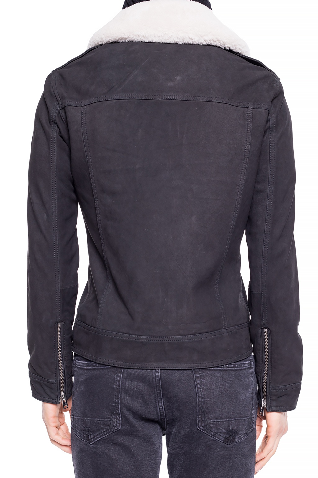 Lock Jacket With Fur Trim Allsaints Vitkac Us