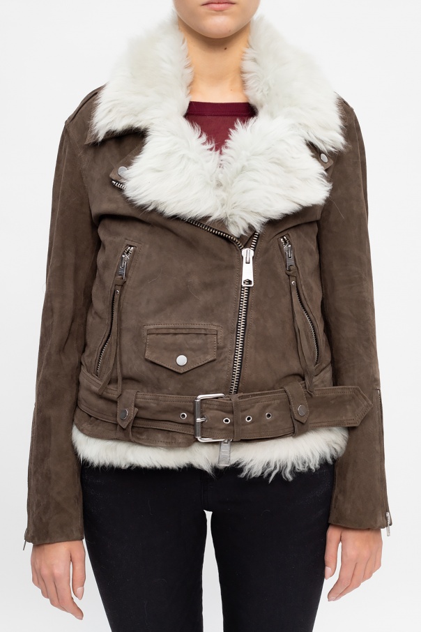 allsaints luna shearling jacket