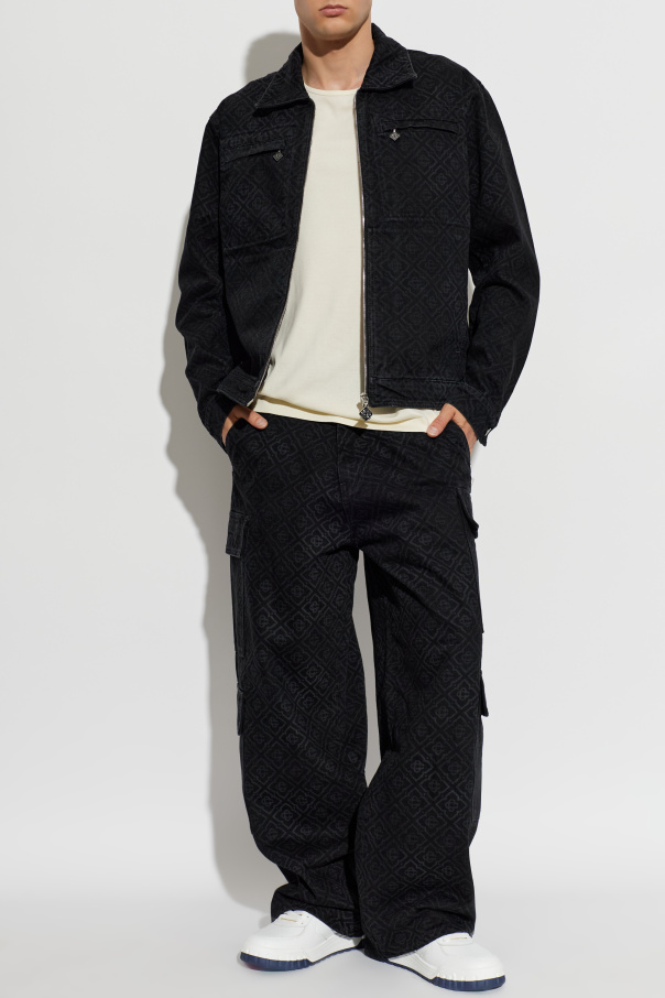 Casablanca Jeansowa kurtka z monogramem