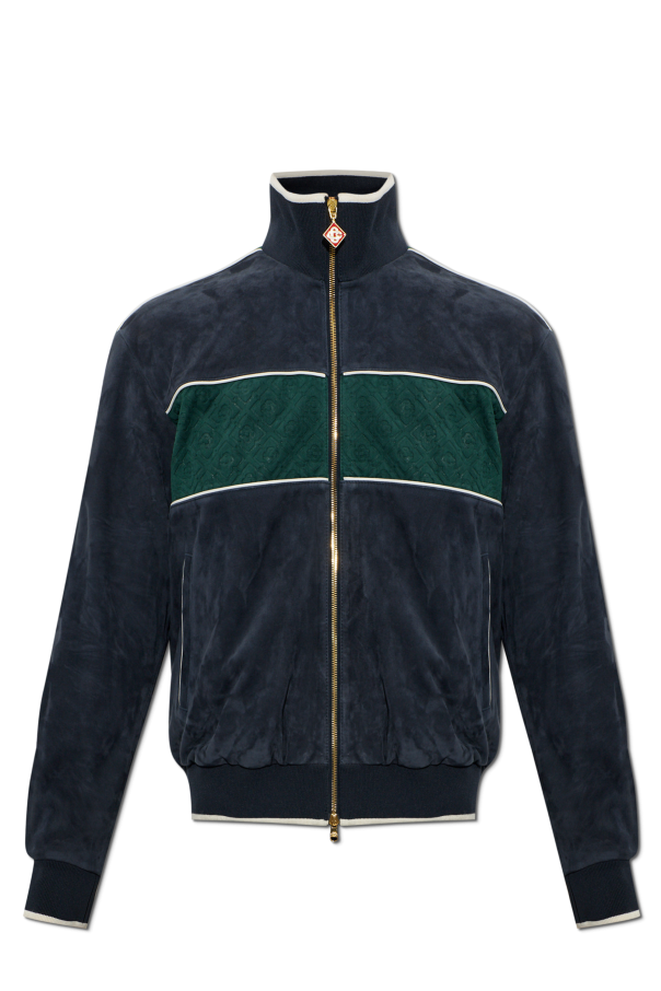 Casablanca Suede jacket with a stand-up collar