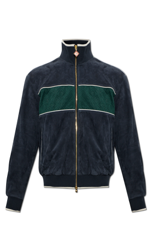 Suede jacket with a stand-up collar od Casablanca