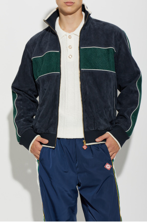 Casablanca Suede jacket with a stand-up collar