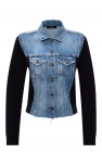Diesel BLUE Denim jacket with raw edge
