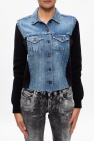 Diesel BLUE Denim jacket with raw edge