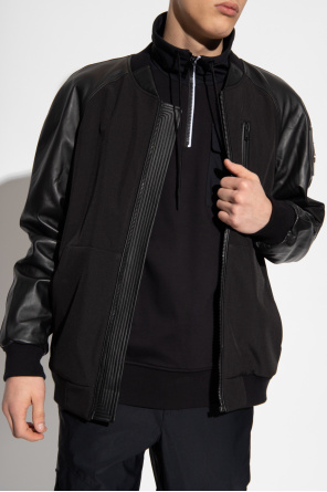 Moose Knuckles monogram-pattern padded sleeveless fabricated jacket Black