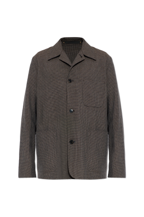 Wool blazer with check pattern