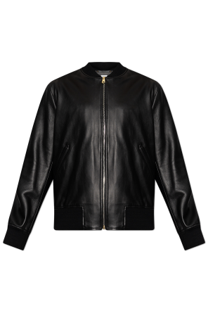 Chaqueta de cuero tipo "bomber"