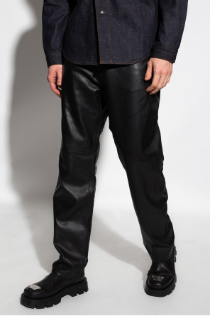 Samsøe Samsøe Leather Flare trousers