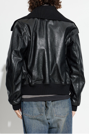 Our Legacy Leather jacket with detachable collar