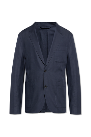 Blazer with linen finish