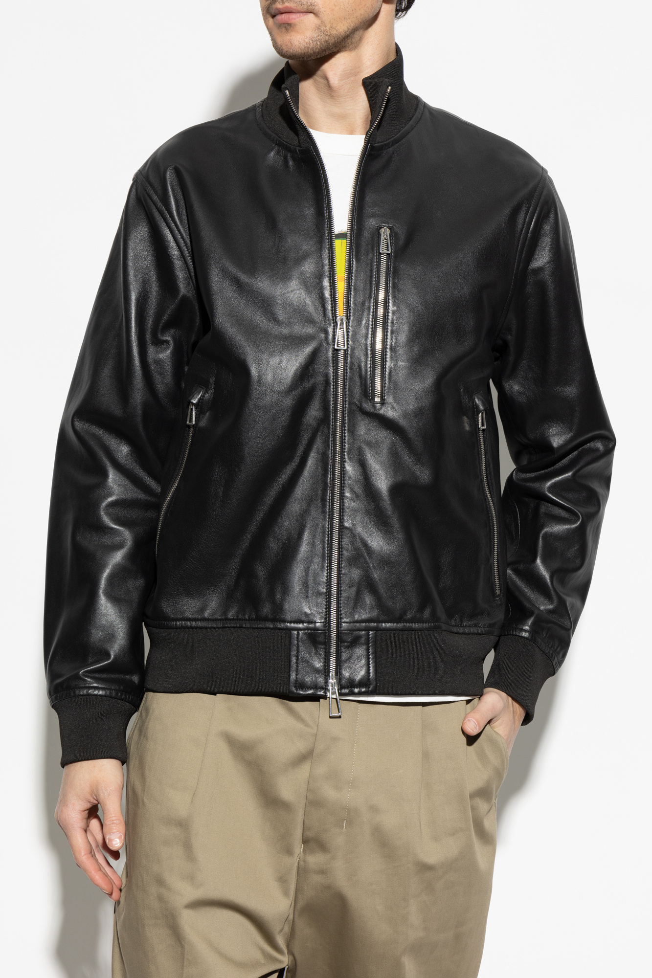 archive Paul Smith leather bomber jacket - ジャケット・アウター