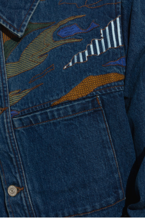 PS Paul Smith Embroidered denim jacket