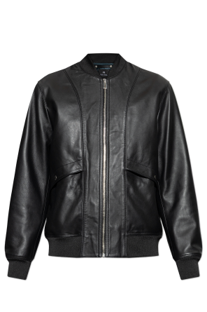 Leather 'bomber' jacket