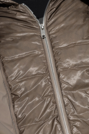 Moose Knuckles Light Gray Down Jacket with Detachable Hood by Moose Knuckles