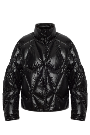 Quilted jacket with patch