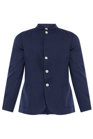 Jacket with stand-up collar
