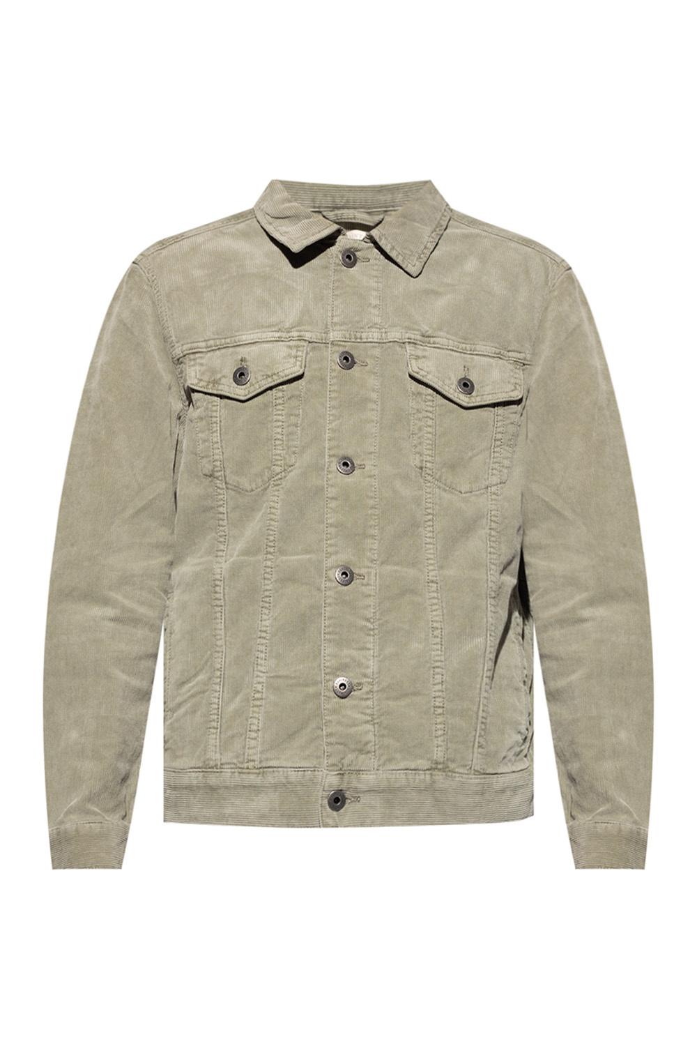 IetpShops Morocco - \'Marton\' in Tailor AllSaints - Sweatshirt Tom jacket Rundhalsausschnitt corduroy down Silbergrau mit