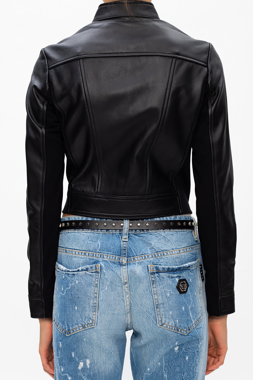Black Leather jacket Michael Michael Kors - Vitkac France