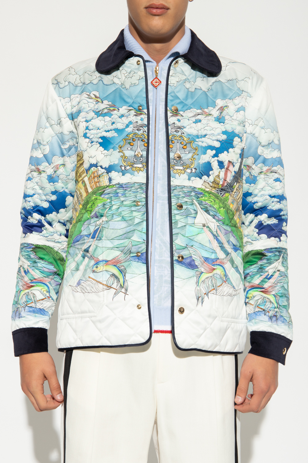 Gcds Casual Jacket In Multicolor Polyester In Multicolour