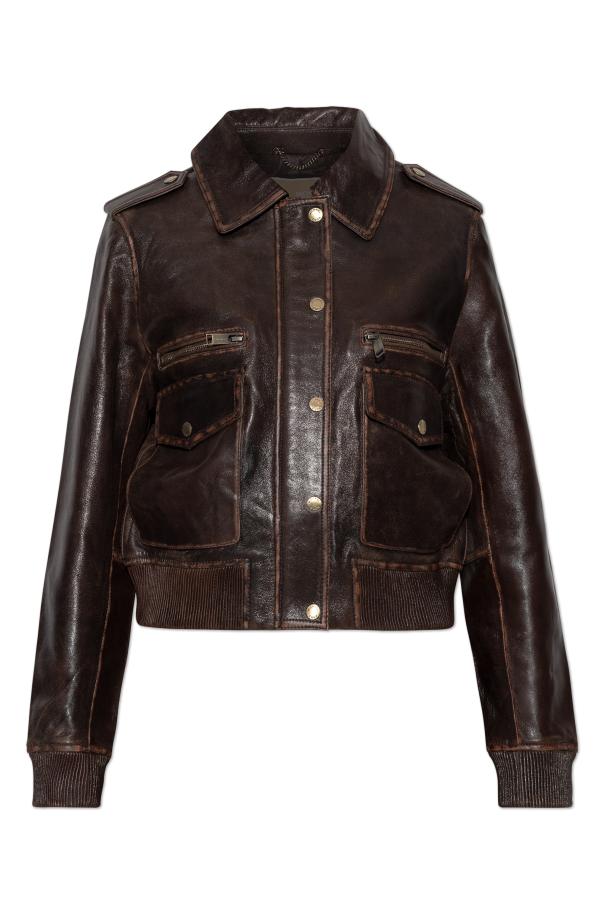 Michael Michael Kors Leather jacket with vintage effect