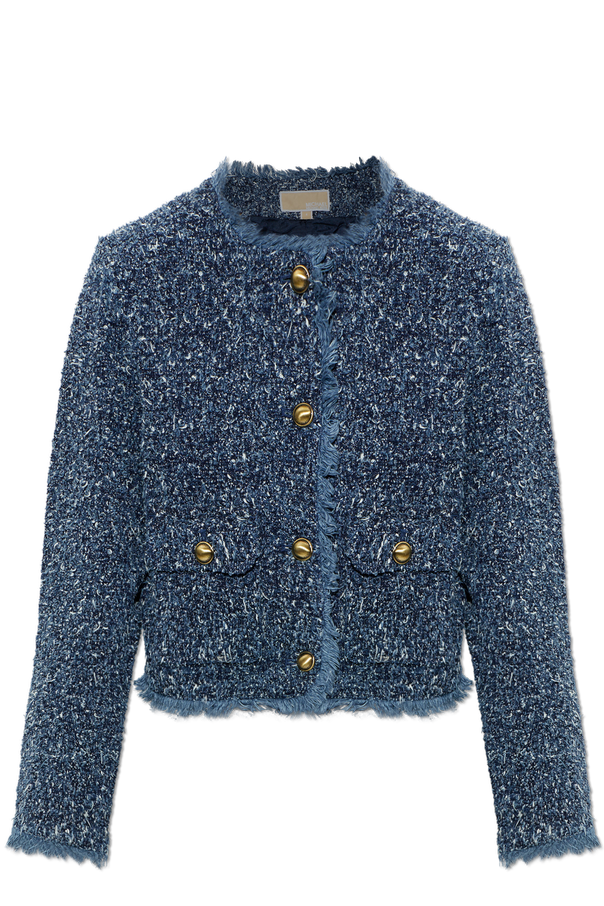 Tweed blazer with raw-edge finish od Michael Michael Kors
