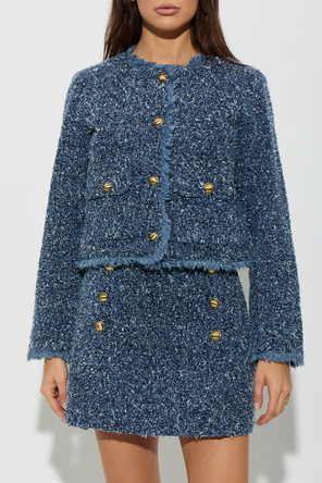 Michael Michael Kors Tweed blazer with raw-edge finish
