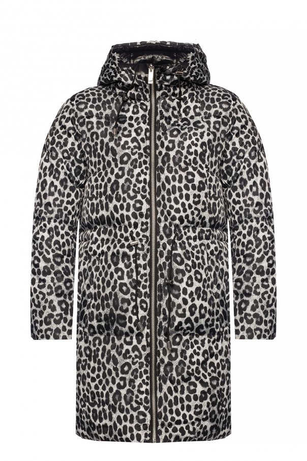 michael kors black leopard jacket