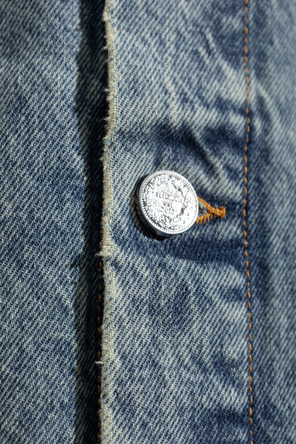 VETEMENTS Džínsová bunda s efektom „vintage“