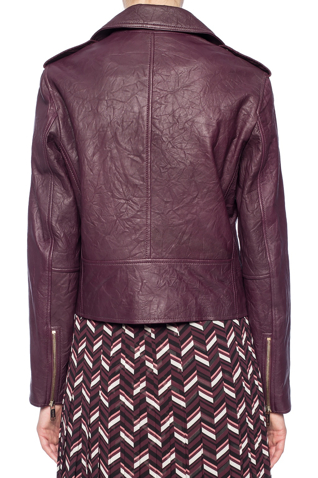 michael kors lavender leather jacket