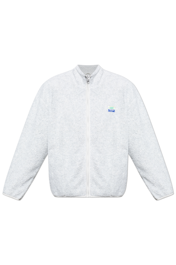 Furry sweatshirt with logo patch od American Vintage