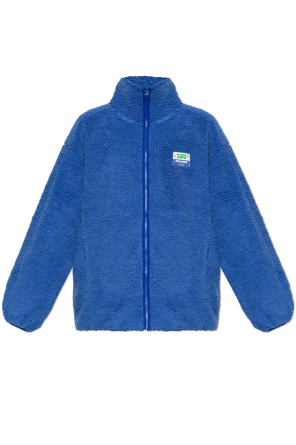 Fleece sweatshirt with a stand-up collar