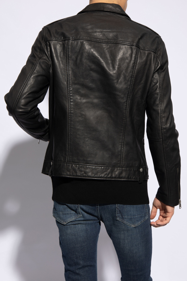 Black 'Milo' biker jacket AllSaints - Vitkac Germany