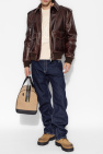 Bally BROWN Leather jacket with vintage effect