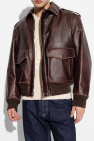 Bally BROWN Leather jacket with vintage effect