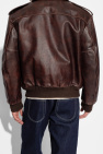 Bally BROWN Leather jacket with vintage effect
