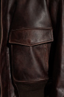 Bally BROWN Leather jacket with vintage effect